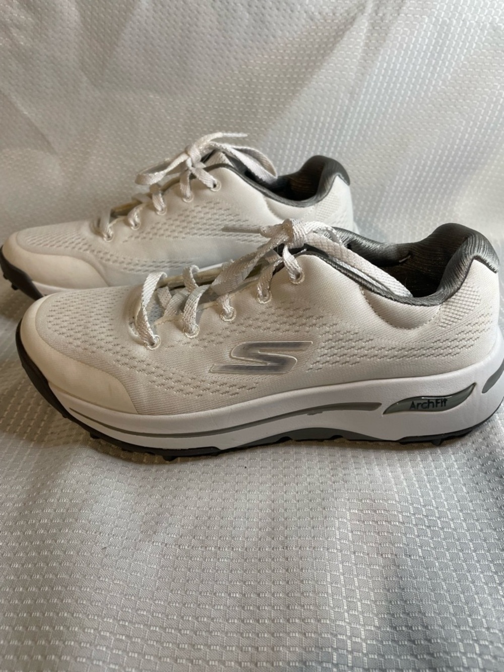 Sketchers Archfit White Golf Shoes, Size 5.5